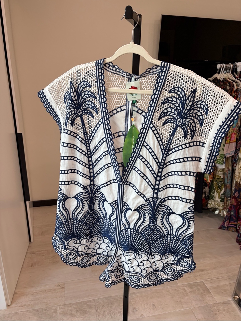 Farm Rio: Blue Richelieu Plunging Neck
Romper - Picture 8 of 9